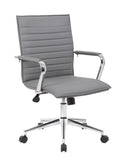 Boss Grey Vinyl Hospitality Chair MODEL # B9533C-GY
