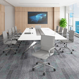 Boss Grey Vinyl Hospitality Chair MODEL # B9533C-GY