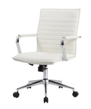 Boss White Vinyl Hospitality Chair MODEL # B9533C-WT