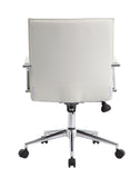 Boss White Vinyl Hospitality Chair MODEL # B9533C-WT