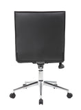 Boss Black Vinyl Armless Hospitality Chair MODEL # B9534C-BK