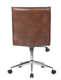 Boss Brown Vinyl Armless Hospitality Chair MODEL # B9534C-BN