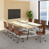 Boss Brown Vinyl Armless Hospitality Chair MODEL # B9534C-BN