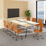 Boss Caramel Vinyl Armless Hospitality Chair MODEL # B9534C-CML