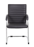 Boss Chrome Frame, Black Vinyl Side Chair, 2 pack MODEL # B9536-BK-2