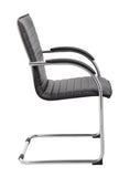 Boss Chrome Frame, Black Vinyl Side Chair, 2 pack MODEL # B9536-BK-2