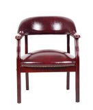 Boss Captain's guest, accent or dining chair in Burgundy Vinyl MODEL # B9540-BY