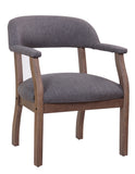 Boss Modern Captain's guest, accent or dining chair in Slate Grade Commercial Grade Linen MODEL # B9540DW-SG