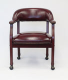 Boss Captain's guest, accent or dining chair in Burgundy Vinyl W/ Casters MODEL # B9545-BY