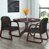Boss Mahogany Frame guest, accent or dining chair In Black Fabric MODEL # B9570-BK