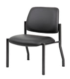 Boss Antimicrobial Armless Guest Chair, 400 lb. weight capacity MODEL # B9595AM-BK-400