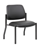 Boss Antimicrobial Armless Guest Chair, 400 lb. weight capacity MODEL # B9595AM-BK-400