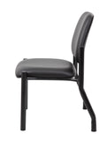 Boss Antimicrobial Armless Guest Chair, 300 lb. weight capacity MODEL # B9595AM-BK