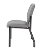 Boss Antimicrobial Armless Guest Chair, 400 lb. weight capacity MODEL # B9595AM-GY-400