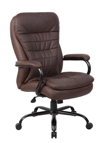 Boss Heavy Duty Double Plush LeatherPlus Chair - 400 Lbs.  MODEL # B991-BB