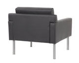Boss Black Antimicrobial Vinyl Lounge Chair MODEL # BR8001AM-BK