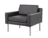 Boss Black Antimicrobial Vinyl Lounge Chair MODEL # BR8001AM-BK