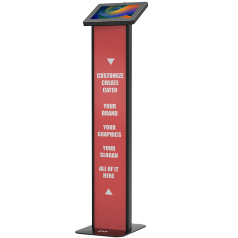 Customizable Premium Locking Floor Stand Kiosk w/ Graphic Card Slot for Branding CTA DIGITAL