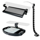 Desk Add-on Bundle with Keyboard Tray, Desk Organizer, and Cable Routing Column CTA DIGITAL