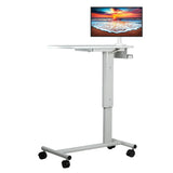Height-Adjustable Rolling Medical Workstation Cart with Adjustable VESA Arm Mount CTA DIGITAL