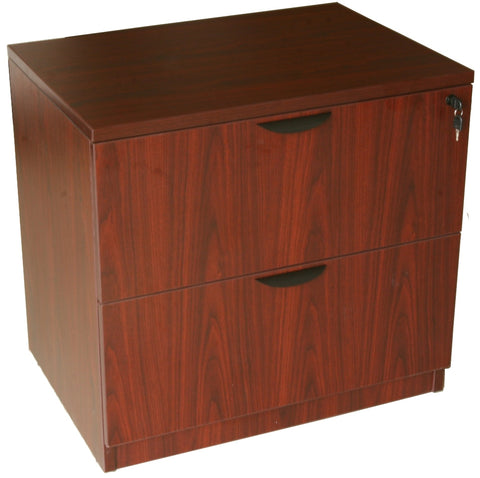 Boss 2-Drawer Lateral File, Mahogany MODEL # N112-M