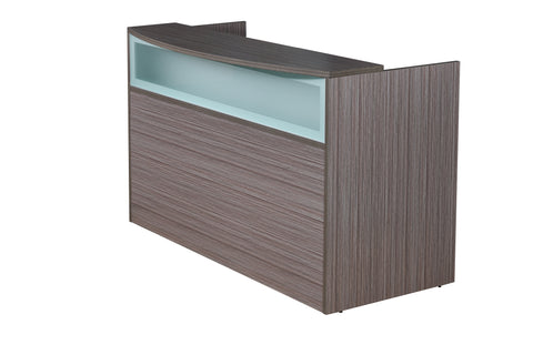 Boss Reception Desk, Frosted Glass MODEL # N369G-DW