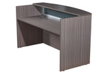 Boss Reception Desk, Frosted Glass MODEL # N369G-DW