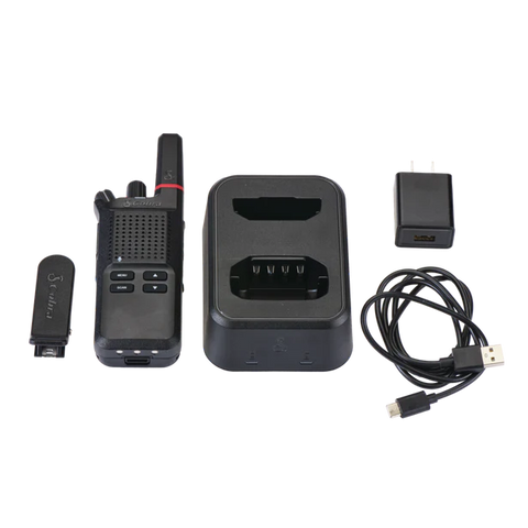 Cobra 0190021-1 Performa 600 Digital Radio, DMR Tier II, UHF, 2W, MIL810H & IP67 Waterproof, Single radio, Includes drop in charger with spare battery slot
