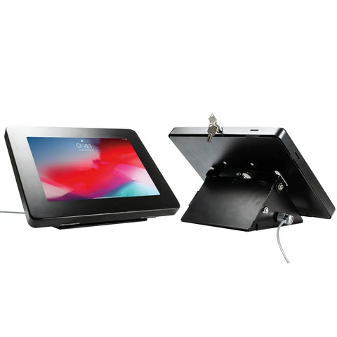 Premium Angle-Flip Security POS Kiosk with Storage Compartment for Tablets CTA DIGITAL