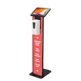 Premium Locking Floor Stand Kiosk w/ Graphic Card Slot & Automatic Soap Dispenser CTA DIGITAL