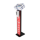 Premium Locking Sanitizing Station Stand with Graphic Card Slot CTA DIGITAL