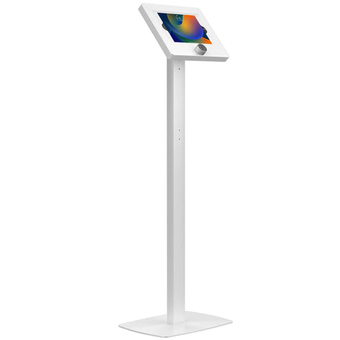Premium Thin Profile Floor Stand with Digital Password Combination Security Enclosure (White) CTA DIGITAL