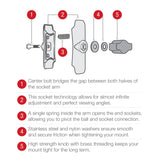 RAM-B-166-AP14U RAM Mounts EZ-Roll'r™ for iPad mini 1-3 with RAM® Twist-Lock™ Suction Cup