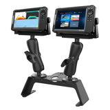 RAM-FF1-D-115-2 RAM Mounts Fishfinder Deck Kit with Dual Marine Electronic Mount