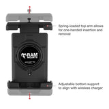 RAM-HOL-PD7BU RAM Mounts Quick-Grip™ Pro XL Phone Holder with Ball