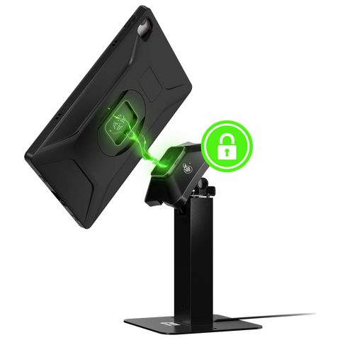 Rotating Sleek Desk Mount with VersaGuard Smart Lock Charging Dock and Case CTA DIGITAL