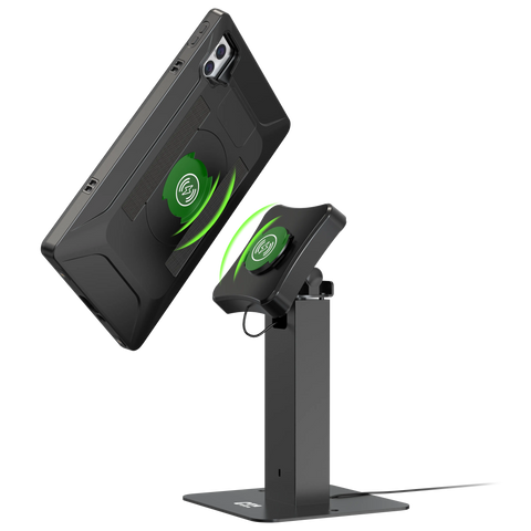 Rotating Sleek Desk Mount with VersaGuard Twist Lock Inductive Charging Dock and Case CTA DIGITAL