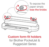 RAM-VPR-101-1 Ram Mounts Printer Cradle, Double Socket Arm & Double U-Bolt Base for the Brother PocketJet 3/3 Plus, 6/6 Plus & 673