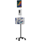 Security Sanitizing Station Mobile Floor Stand with Gooseneck CTA DIGITAL