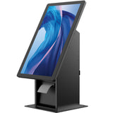 Self Service Kiosk with Printer Compartment and Storage (Black) CTA DIGITAL