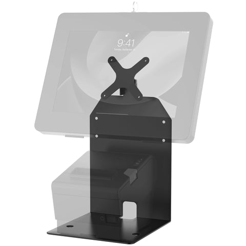 Single VESA Plate POS Station with Printer Stand, Magnetic Scanner & Card Reader Holder CTA DIGITAL