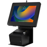 POS Station With Printer Stand and Black Security Enclosure CTA DIGITAL