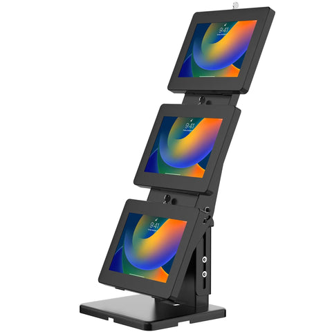 Triple-Screen Adjustable Kiosk w/ Security Enclosures CTA DIGITAL