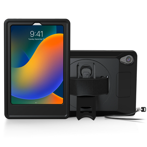 VersaGuard Protective Tablet Case with POGO Charging, Built-In Kick Stand and Hand Strap for iPad Mini 6/7 CTA DIGITAL