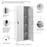 Bush Business Furniture AUS230WHK Assure Single Tier 2 Door Storage Locker with Keypad Locks in White