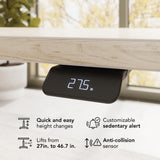 Bush Business Furniture SUT020NE Stratus 72W x30D Electric Height Adjustable Standing Desk with Storage in Natural Elm with White Base