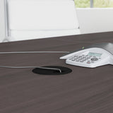 Bush Business Furniture 99TB12048SGK 120-inch Office Conference Table with Wood Base in Storm Gray