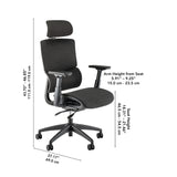 Bush Business Furniture CH3803BLF-03 Align High Back Ergonomic Office Chair with Lumbar Support in Black Fabric