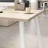 Bush Business Furniture VSD160NE Vista 60W x 30D Computer Desk with Splayed Metal Legs in Natural Elm