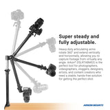 Arkon DSLRTABMG5 Overhead Camera Mount. Includes Camera, Tablet, and Phone Holder